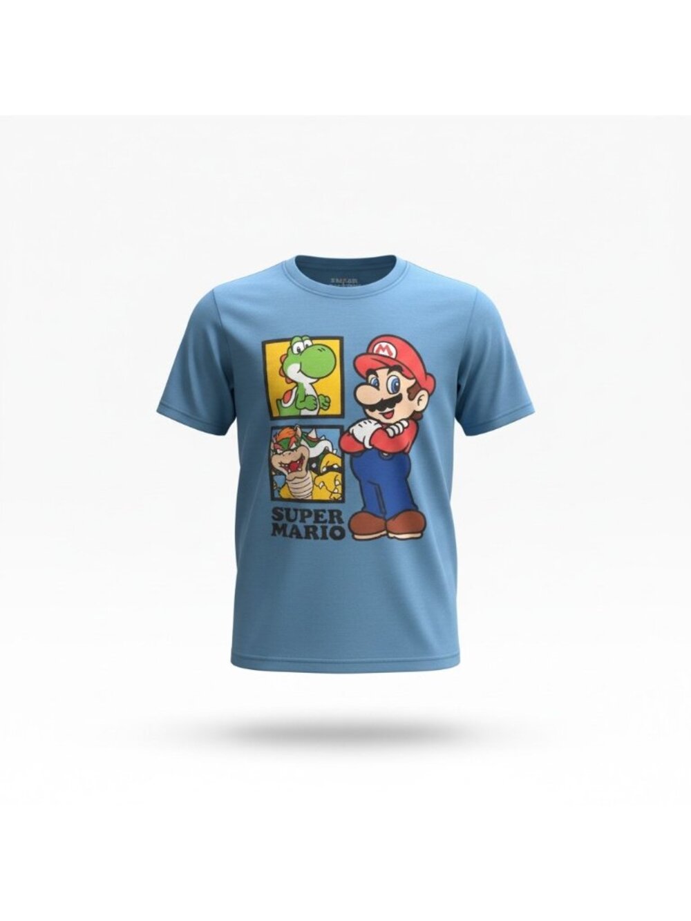 Boys XL Super Mario T-Shirt – Mario, Yoshi & Bowser Graphic